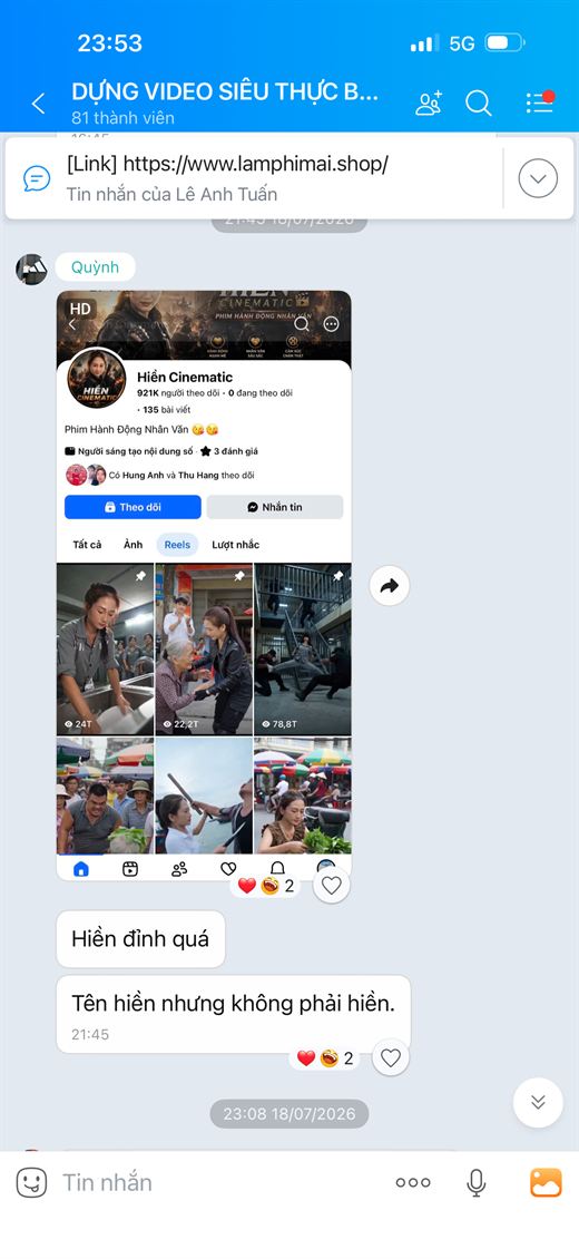 Hiền Cinematic 921K follower