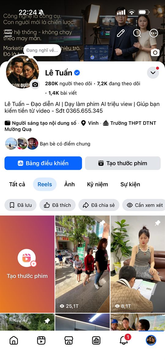 Kênh Facebook Lê Tuấn Đạo diễn AI
