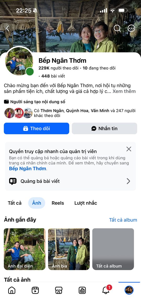 Kênh Facebook Bếp Ngân Thơm ẩm thực
